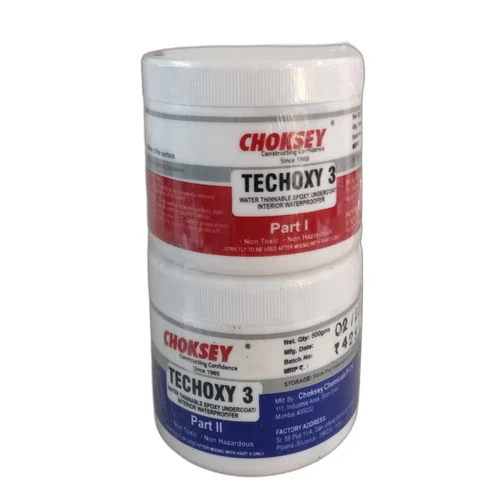 choksey chemicals make techoxy 3 water thinnable waterproofing chemical